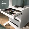 bümö Space Rollcontainer mit Schubladen, Container abschließbar aus Holz in weiß - Rollwagen für's Büro als Schreibtisch Unterschrank, Bürocontainer od. Schreibtischcontainer, SPCSRC-84 Bild 5