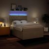 vidaXL Boxspringbett mit Matratze Creme 140x200 cm Stoff 3294003 Bild 4