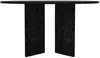 Vente-unique - TOPANIA Esstisch Holz, Platte Schwarz - B 138 cm x H 75 cm x L 138 cm Bild 2