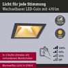 LED Einbauleuchte 3-Step-Dim Cole Coin 3er-Set IP44 eckig 88x88mm Coin 3x6W 3x470lm 230V dimmbar 2700K Schwarz, Gold matt Bild 3