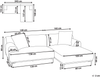 Ecksofa STENUM Cord Cremeweiß linksseitig Bild 2