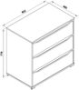Kommode Ruben Weiß 48 x 77.6 cm Vicco Bild 3
