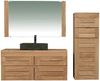 Waschbeckenunterschrank Sunne Teak Massivholz hängend - Breite vom Unterschrank: 90 cm Bild 5