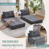 LVHOM Schlafsofa mit Schlaffunktion und Kissen, tragbares Klappsofa mit Rückenlehne, bis 200kg, für Wohnzimmer Büro, Grau Bild 5