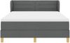 vidaXL Boxspringbett mit Matratze Dunkelgrau 140 x 200 cm Stoff 3340151 Bild 5