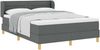 vidaXL Boxspringbett mit Matratze Dunkelgrau 140 x 200 cm Stoff 3340151 Bild 2