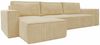 Wohnero24 Modernes Ecksofa MARVIN 298 x 180 cm – Hochwertiger, gemütlicher Cordstoff – Schlaffunktion 250 x 150 cm – Eckcouch in Creme Bild 3