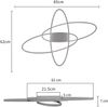 ZMH LED Deckenleuchte Dimmbar Deckenlampe: Weiß Modern Schlafzimmerlampe 75W Design Wohnzimmerlampe mit Fernbedienung Deckenbeleuchtung für Wohnzimmer Schlafzimmer Esszimmer Büro Bild 2