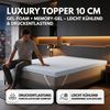 Arensberger Matratzen Topper LUXURY, 120x200cm, Gelschaum und Memory Gel Foam Matratzentopper, waschbar, geeignet für Federkern & Matratzen, Höhe 10cm Bild 2