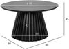 Couchtisch Gobens Ø80 cm Schwarz - Moderner Sofatisch mit zentralem Standfuß Bild 3