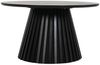 Couchtisch Gobens Ø80 cm Schwarz - Moderner Sofatisch mit zentralem Standfuß Bild 4