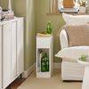SoBuy FBT111-WN x2 Nachttisch 2er Set mit Schublade für Boxspringbett Sofatisch 2 stücke Beistelltisch schmal Telefontisch Nachtschrank Nachtkommode weiß BHT ca. : 20 x 60 x 35 cm Bild 3