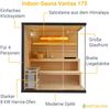 Artsauna Saunakabine Vantaa 175 mit Salzstein - Indoor Sauna 4 Personen - 8kW Ofen, Glasfront, LED Licht, Thermometer & Sanduhr - Komplett Set Bild 3