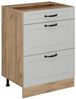 Küchenunterschrank R-Line Weiß Landhaus 60 cm mit Schubladen, ohne Arbeitsplatte Vicco Bild 5