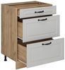 Küchenunterschrank R-Line Weiß Landhaus 60 cm mit Schubladen, ohne Arbeitsplatte Vicco Bild 3