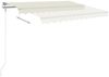 vidaXL Automatische Markise mit LED & Windsensor 300x250 cm Creme 3068872 Bild 3