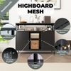 Mein-Regal Sideboard Mesh aus Metall mit Ablage und 2 Schiebetüren Schwarz Bild 2
