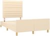 Bettgestell mit Kopfteil Creme 120x200 cm Stoff [3125127] Bild 4