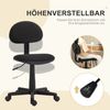 HOMCOM Schreibtischstuhl Bürostuhl mit Rollen (Höhenverstellbarer Drehstuhl, 1 St), 51 x 43 x 73-85 cm, Schwarz Bild 4