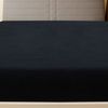 vidaXL Spannbettlaken Jersey Schwarz 140x200 cm Baumwolle 136214 Bild 3