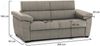 Dmora 2-Sitzer festes Sofa Gorreto, Lineares Sofa für Wohnzimmer, gepolstert, abnehmbarer Bezug, 100 % Made in Italy-Qualität, 205x95 h100 cm, Taube Bild 3