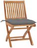 vidaXL Klappbare Gartenstühle mit Kissen 4 Stk. Massivholz Teak 3072823 Bild 2