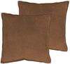 Spetebo Dekokissen Cord Deko Kissen 2er Set je 45cm - braun, Zierkissen mit Füllung und Bezug Bild 5