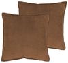 Spetebo Dekokissen Cord Deko Kissen 2er Set je 45cm - braun, Zierkissen mit Füllung und Bezug Bild 4