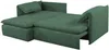 Vente-unique - TEODORA Sofa SamtStoff Grün - B 166 cm x H 91 cm x L 230 cm Bild 5