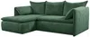Vente-unique - TEODORA Sofa SamtStoff Grün - B 166 cm x H 91 cm x L 230 cm Bild 3
