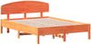 vidaXL Massivholzbett ohne Matratze Wachsbraun 135x190 cm Kiefernholz 3207232 Bild 3
