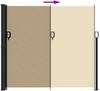 vidaXL Seitenmarkise Ausziehbar Beige 180x300 cm 4004345 Bild 5