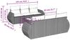 vidaXL 7-tlg. Garten-Sofagarnitur mit Kissen Schwarz Poly Rattan 3221105 Bild 3