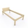 Pfostenbett "metallarm" Fichte Holzbett "Daybett" 100 x 210cm 48cm Einzelbett Bild 1