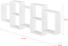 Wandregal Jessheim 161x18x65 cm Weiß en. casa Bild 2
