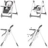 Chipolino Kinderhochstuhl 2 in 1 Milk Shake, verstellbar, Babyschaukel, Räder dunkelgrau Bild 2