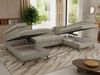 MKS Möbel 'Pablo U-Form' Wohnlandschaft mit Bettkasten, Beige, Struktur, T25 Topper Bild 4
