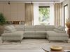 MKS Möbel 'Pablo U-Form' Wohnlandschaft mit Bettkasten, Beige, Struktur, T25 Topper Bild 3
