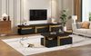 TV-Schrank & Couchtisch Set, schwarz mit Marmoroptik, 200x40x42 cm & 100x50x40 cm Bild 3