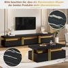 TV-Schrank & Couchtisch Set, schwarz mit Marmoroptik, 200x40x42 cm & 100x50x40 cm Bild 4