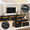 TV-Schrank & Couchtisch Set, schwarz mit Marmoroptik, 200x40x42 cm & 100x50x40 cm Bild 4