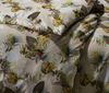 Moderne Mako Satin Bettwäsche Blätter & Palmen beige grün 140x200 + 70x90 Bild 2