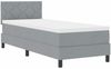 vidaXL Boxspringbett mit Kopfteil Hellgrau 80 x 200 cm Stoff 3338720 Bild 4