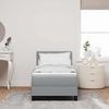vidaXL Boxspringbett mit Kopfteil Hellgrau 80 x 200 cm Stoff 3338720 Bild 3