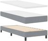 vidaXL Boxspringbett mit Kopfteil Hellgrau 80 x 200 cm Stoff 3338720 Bild 5