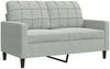 vidaxl 2-Sitzer-Sofa, 120 cm, Samt, Hellgrau Bild 2