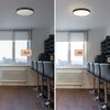 Nettlife LED Deckenleuchte Flach 21cm Abgedichtetes Design Schwarz, LED fest integriert, IP44 Bild 4