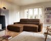 Selsey 'Fando' Ecksofa mit elektrischem Sitzauszug, Ottomane links, Chenille Braun Bild 3