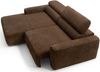 Selsey 'Fando' Ecksofa mit elektrischem Sitzauszug, Ottomane links, Chenille Braun Bild 4