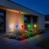 10x LED Außenleuchte, Druckschalter, Dämmerungssensor, Bunt, H 60 cm Bild 2